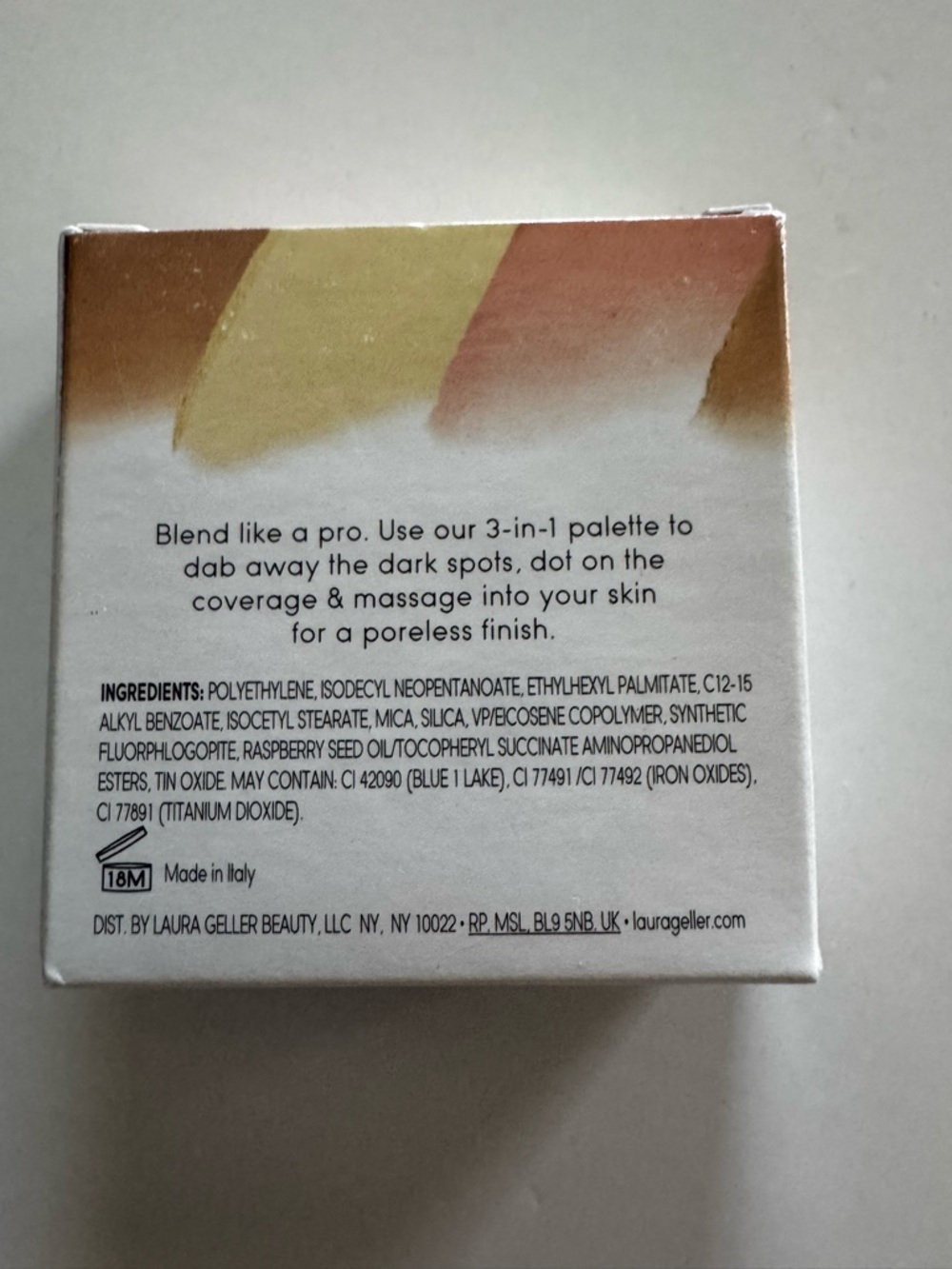 Laura Geller Concealer Trio Palette with Yellow, Peach and Brown Shades - Picture 2 of 3